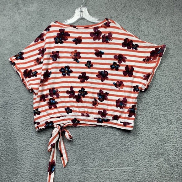 Floral Striped Women's Blouse - Picture 10 of 15